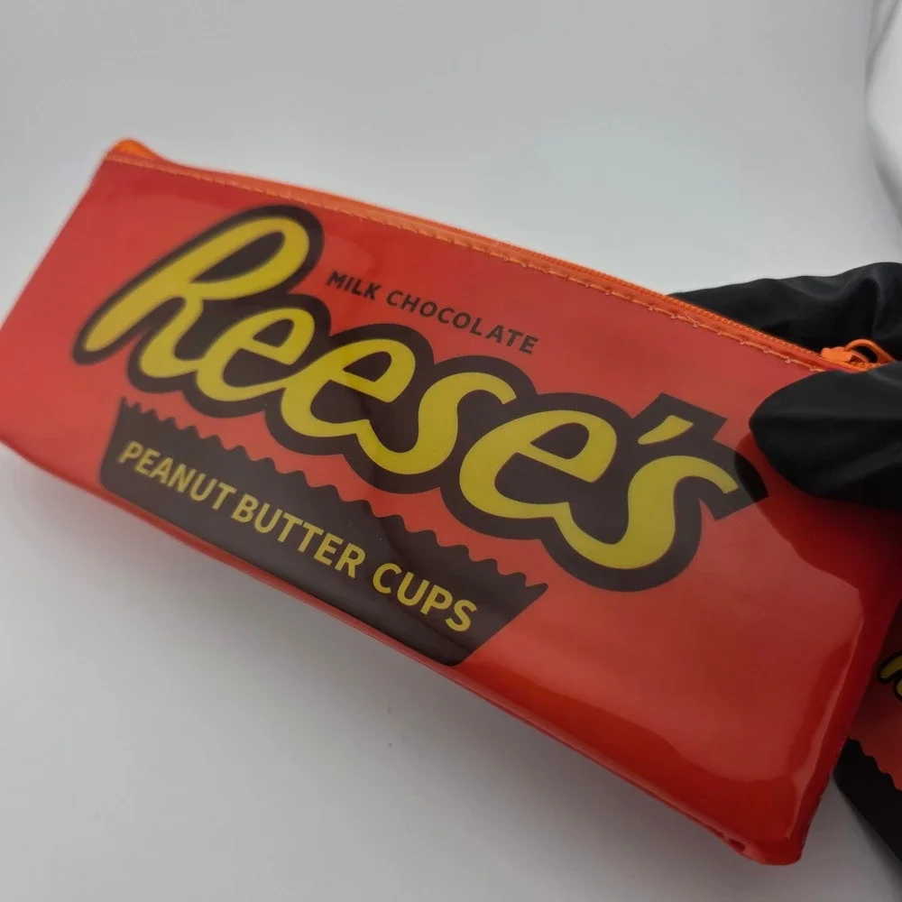 Reeses Peanut‎ Butter Cups Pencil Case Pouch Bag Orange Chocolate Candy New